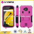 Rugged Dual Layer Armor Hybrid Case With Stand for motorola moto e2/e lte